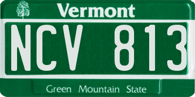 VT license plate NCV813