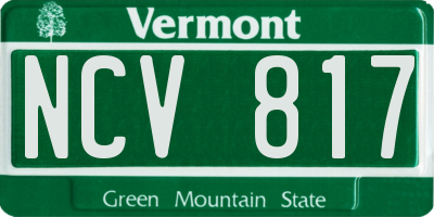 VT license plate NCV817