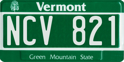 VT license plate NCV821