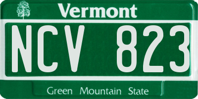 VT license plate NCV823