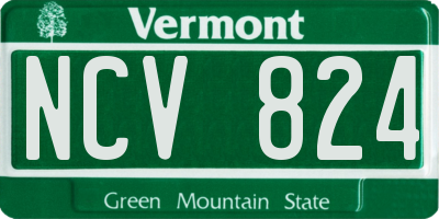 VT license plate NCV824