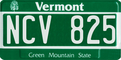VT license plate NCV825