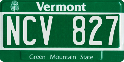 VT license plate NCV827
