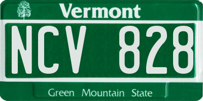 VT license plate NCV828