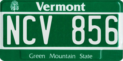 VT license plate NCV856