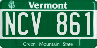 VT license plate NCV861