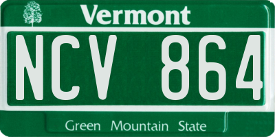 VT license plate NCV864
