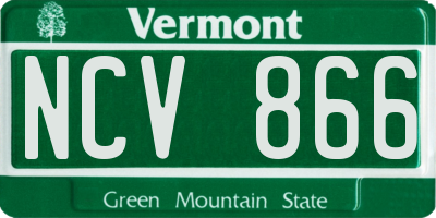 VT license plate NCV866