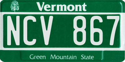 VT license plate NCV867