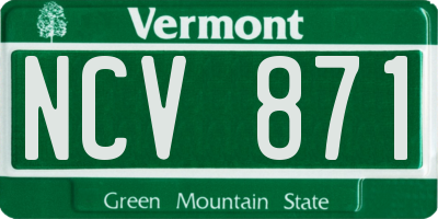 VT license plate NCV871