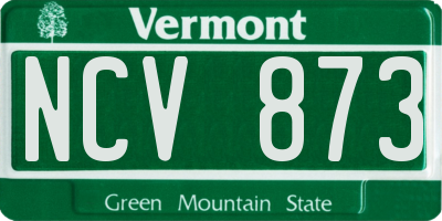 VT license plate NCV873