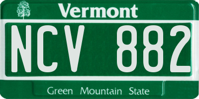 VT license plate NCV882