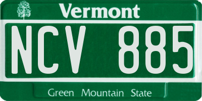 VT license plate NCV885