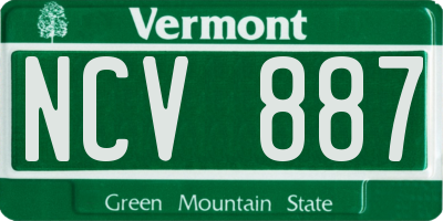 VT license plate NCV887