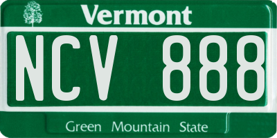 VT license plate NCV888