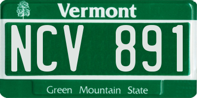 VT license plate NCV891