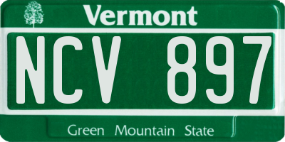 VT license plate NCV897