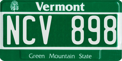 VT license plate NCV898