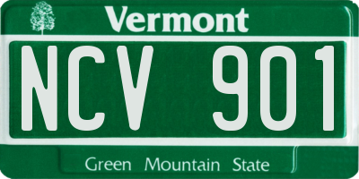 VT license plate NCV901
