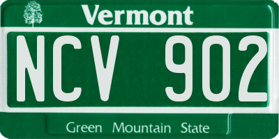 VT license plate NCV902