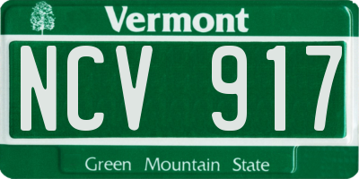 VT license plate NCV917