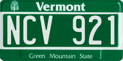VT license plate NCV921