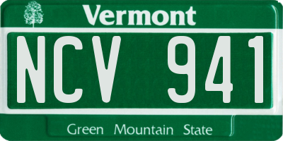 VT license plate NCV941