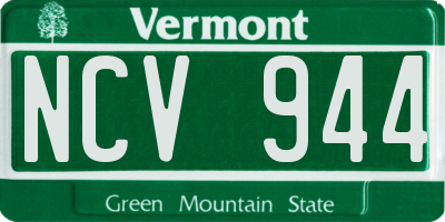 VT license plate NCV944