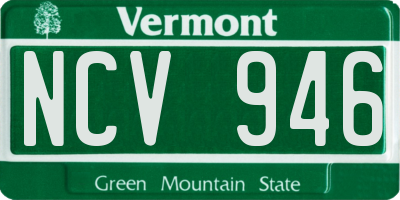 VT license plate NCV946
