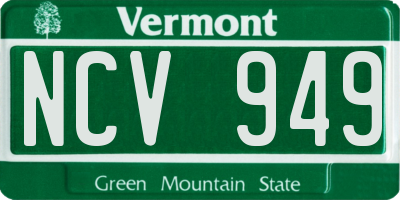 VT license plate NCV949