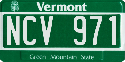 VT license plate NCV971