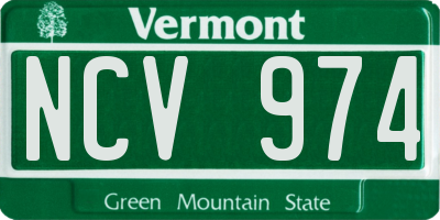 VT license plate NCV974
