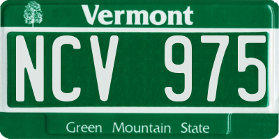VT license plate NCV975