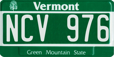 VT license plate NCV976