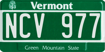 VT license plate NCV977