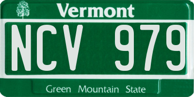 VT license plate NCV979