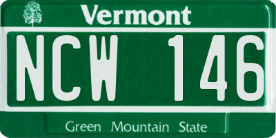 VT license plate NCW146