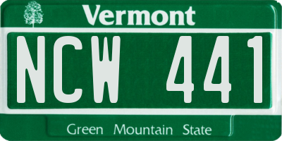 VT license plate NCW441