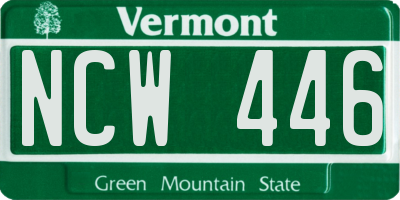 VT license plate NCW446