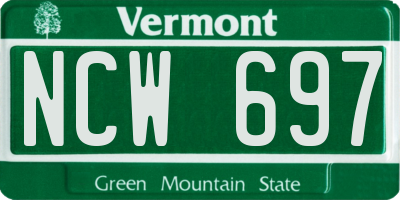VT license plate NCW697