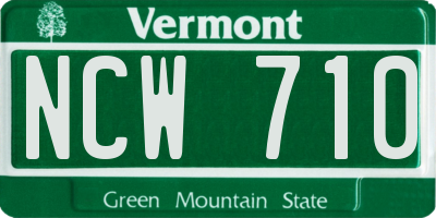 VT license plate NCW710