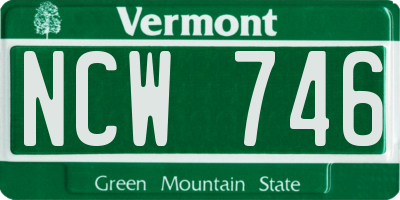 VT license plate NCW746
