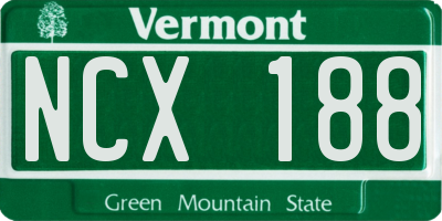 VT license plate NCX188