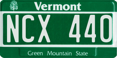 VT license plate NCX440