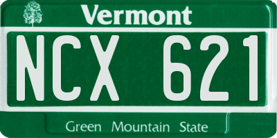 VT license plate NCX621