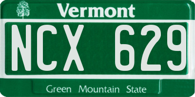 VT license plate NCX629