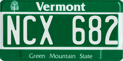 VT license plate NCX682