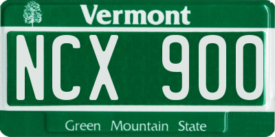 VT license plate NCX900