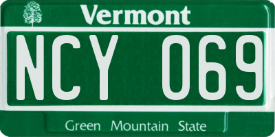 VT license plate NCY069