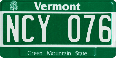 VT license plate NCY076